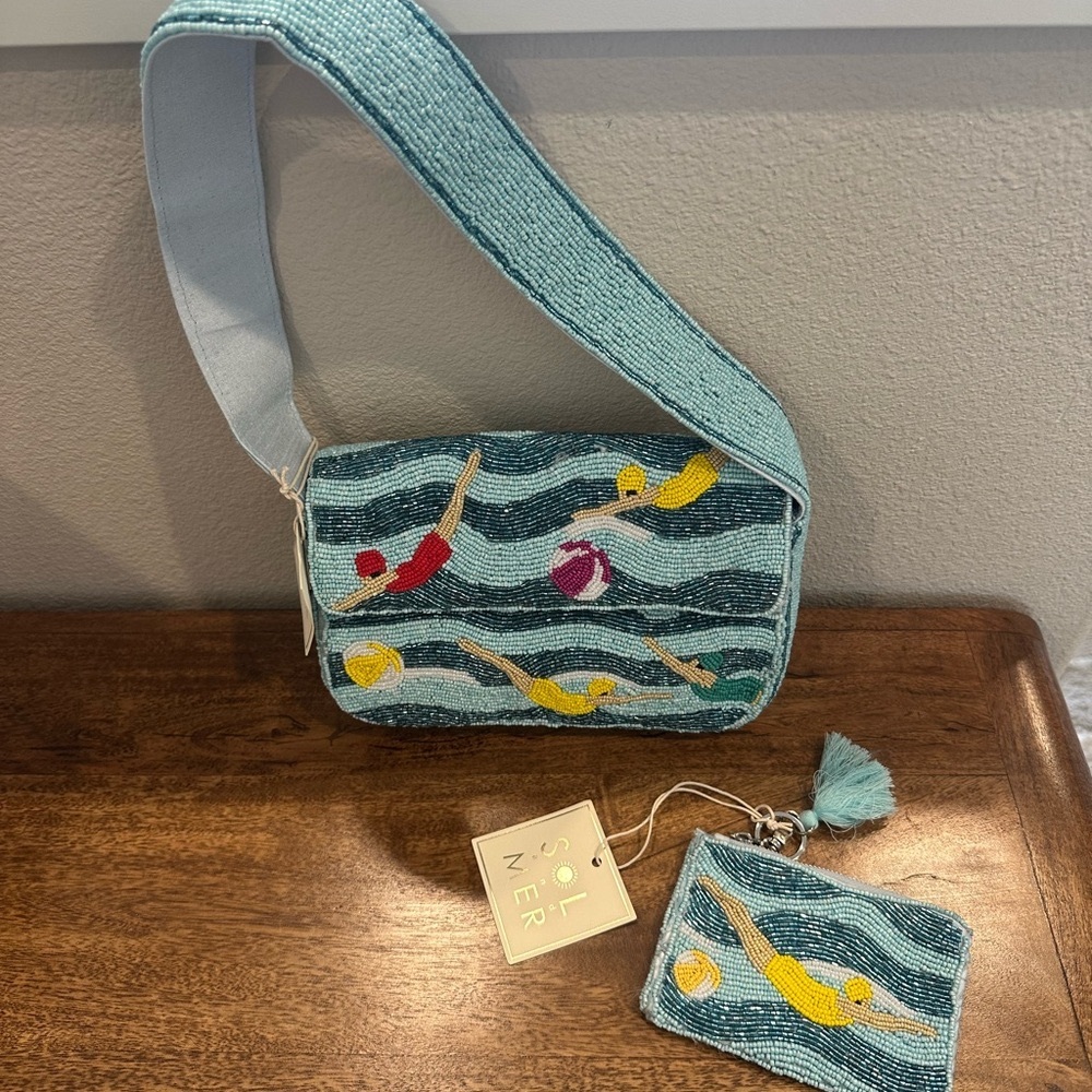SOL and MER ‘Swimmer’ Beaded wallet